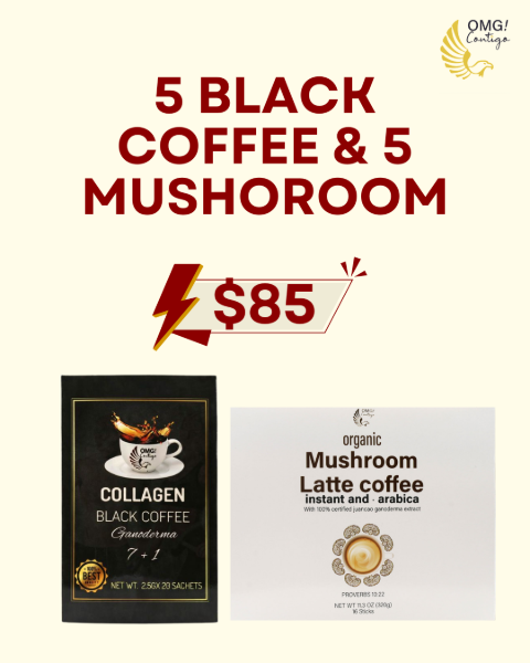 Picture of 5 BLACK COFFEE AND 5 MUSHROOM COFFEE