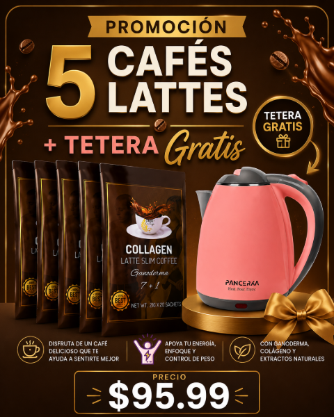 Imagen de 5 CAJAS CAFE LATTE Y TETERA