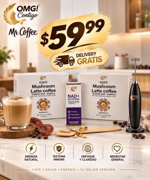 Picture of Box 2 Mushroom Coffee, Nad, Foamer and Spoon