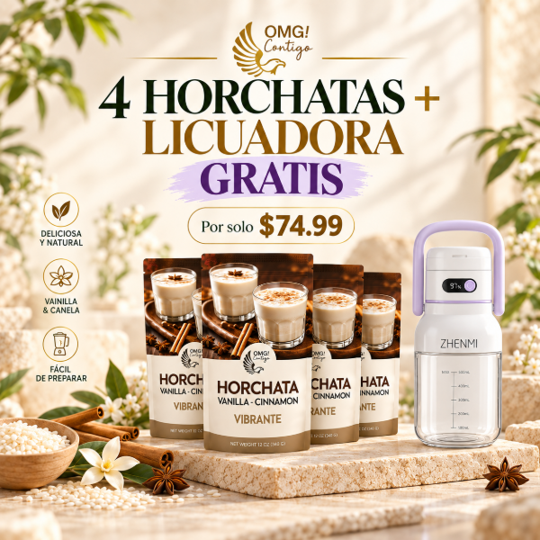 Picture of 4 HORCHATAS + 1 BLENDER FOR $74.99